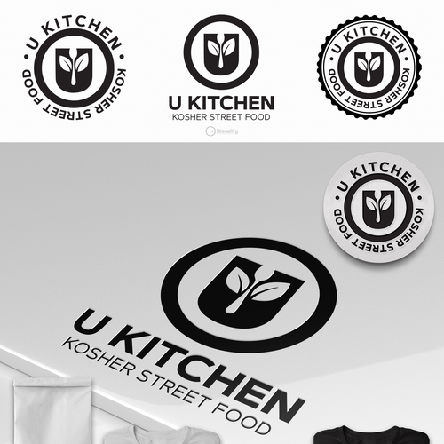 Street food logo with the title 'U Kitchen'