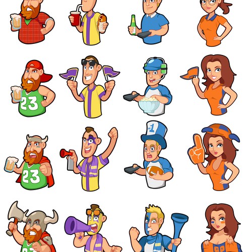 Avatar design with the title 'SportFans Avatars'