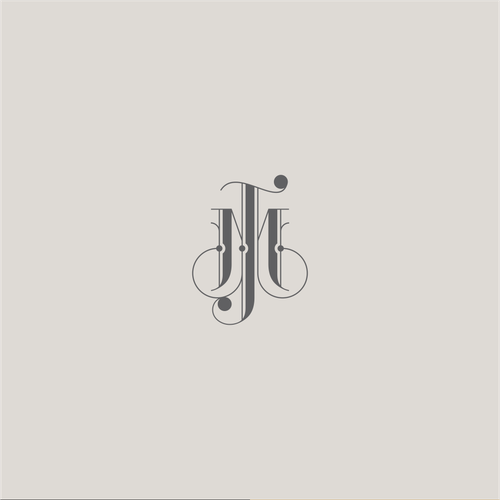 Wedding logo with the title 'MFJ'