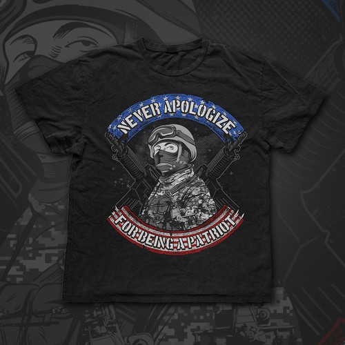 Patriotic t-shirt with the title 'American Design'