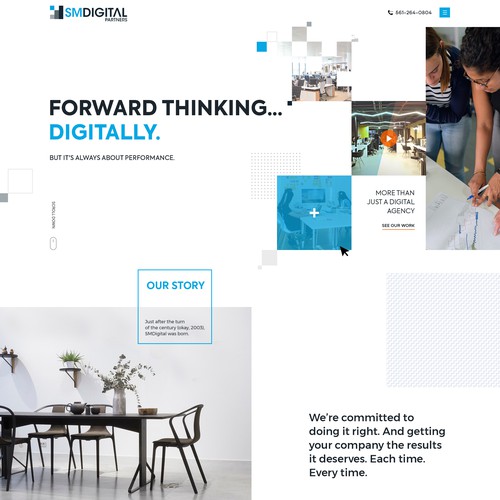 Captivating design with the title 'An award-winning, international digital agency'