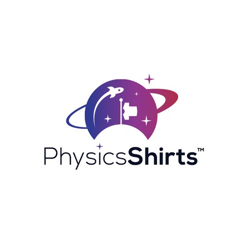 Spaceship design with the title 'PhysicsShirts'