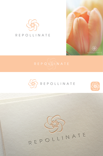 Flower shop logo with the title 'Repollinate logo'