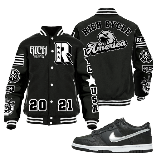 Jacket design with the title 'LETTERMAN VARSITY JACKET'