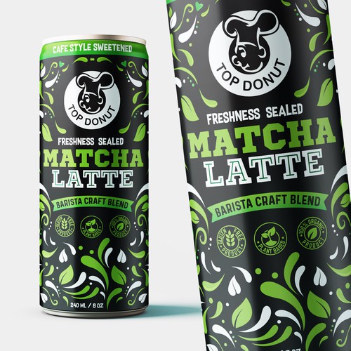 Cafe design with the title 'Matcha Latte'