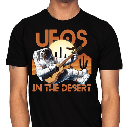 ShirtsBySarah Men's Space T Shirt Guitar Shirts Moon Shirt Astronaut T Shirt Musician Shirts Hipster Musical Shirt Celestial T Shirt Forest / X-Large