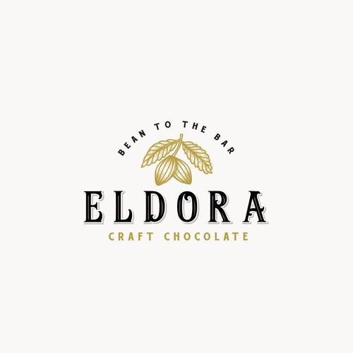 Rustic brand with the title 'Eldora Chocolate Logo'