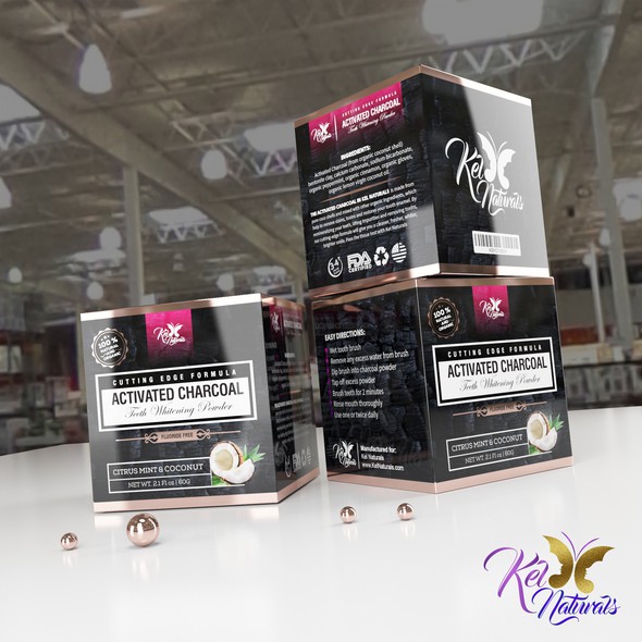 Gold foil packaging with the title 'Charcoal '