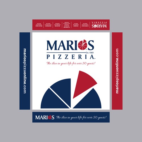 Pizza box design with the title 'pizza box'