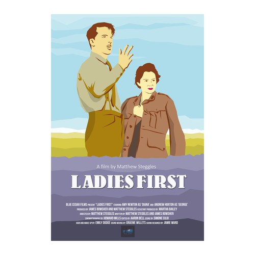 Lady design with the title 'Film Poster 'Ladies First''