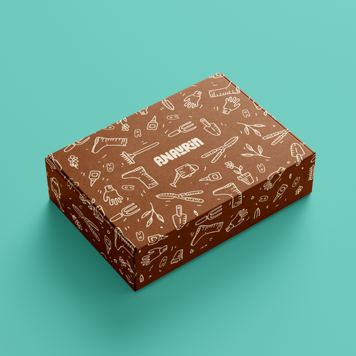 Doodle design with the title 'Unique Premium Packaging Design Box for Anavrin'