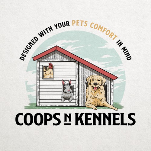 Pet care logo with the title 'Logo Concept for pet cage'