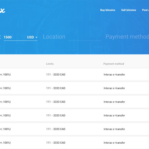 Bitcoin website with the title 'quebex'