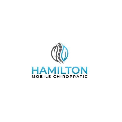 Hospital logo with the title 'Rebrand: Hamilton Mobile Chiropractic'