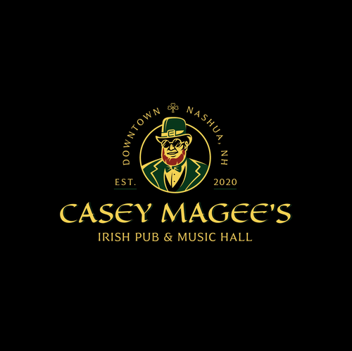 Irish logo with the title 'CASEY MAGEE'S Irish Pub & Music Hall'