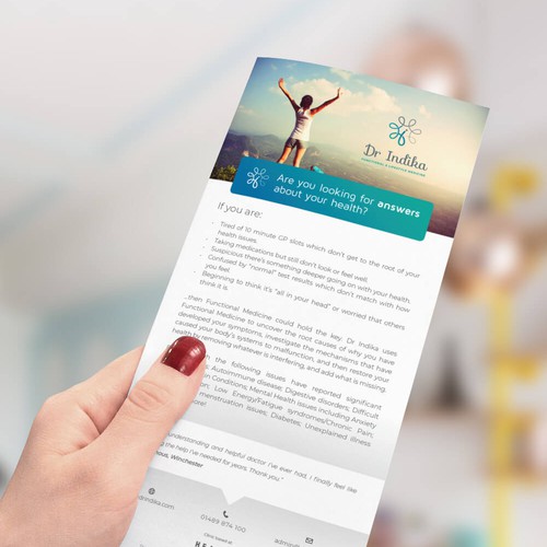 Advertising design with the title 'Flyer Design for Medical Practice'