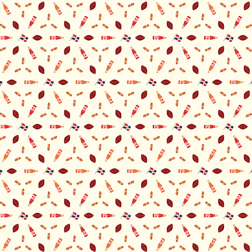 Drink design with the title 'Dominican Republic Food Pattern - Yummy'