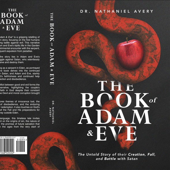 Bible book cover with the title 'The Book of Adam & Eve'