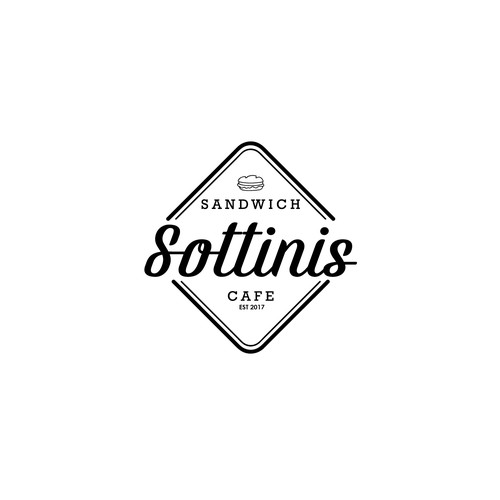 Sandwich shop logo with the title 'Logo Sottinis'