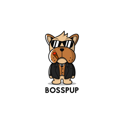 Puppy logo with the title 'bosspup logo'