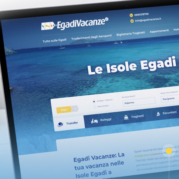 Vacation website with the title 'Online Tour Operator website'