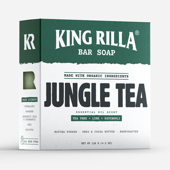 Masculine design with the title 'Luxury and organic balance'