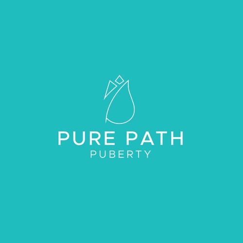 Path design with the title 'Pure Path Puberty logo and brand guidelines'