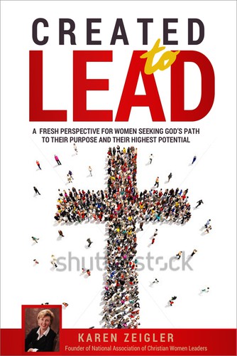 Christian book cover with the title 'Created to Lead Book Cover, christian literature'