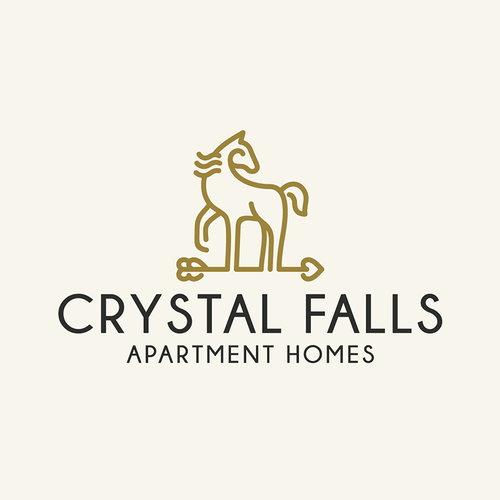 Abstract arrow logo with the title 'Wonderful logo for apartment homes '