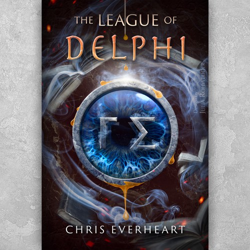 Secret design with the title 'The League of Delphi - Fantasy Book Cover Design'