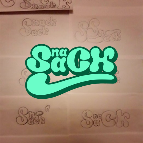 Vegetarian logo with the title 'Healthy snacks logo'