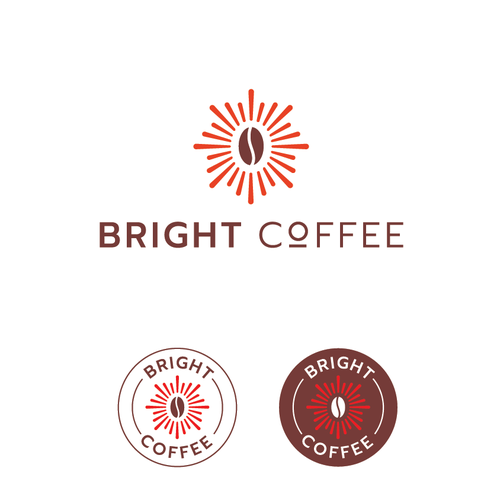 Bright logo with the title 'Logo for coffee shop'