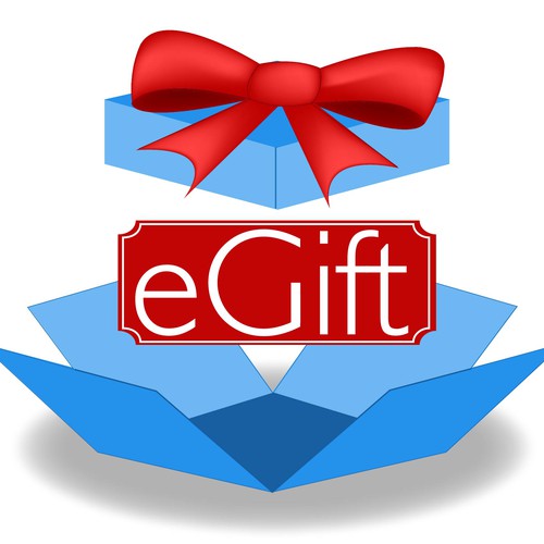 Gift box design with the title 'eGift  surprise'