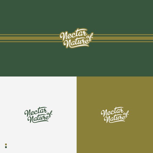 Lettering brand with the title 'Nectar Of Nature'