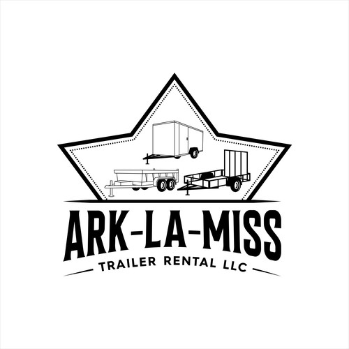 Forklift logo with the title 'Bold Logo for Trailer Rental'