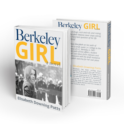 Black and white book cover with the title 'Berkeley Girl Book Cover Design'