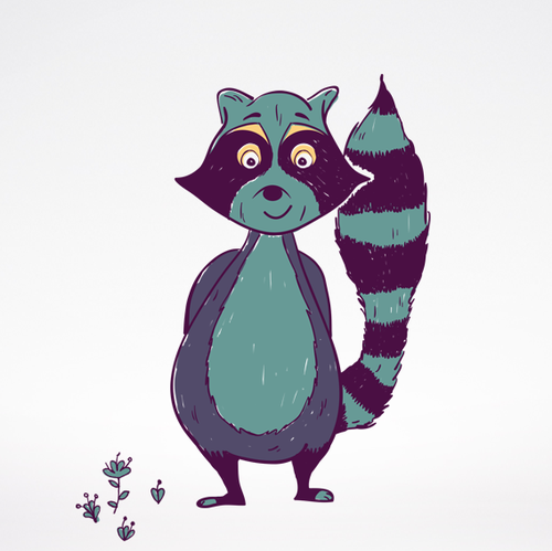 Forest design with the title 'Pattern for children's clothes'