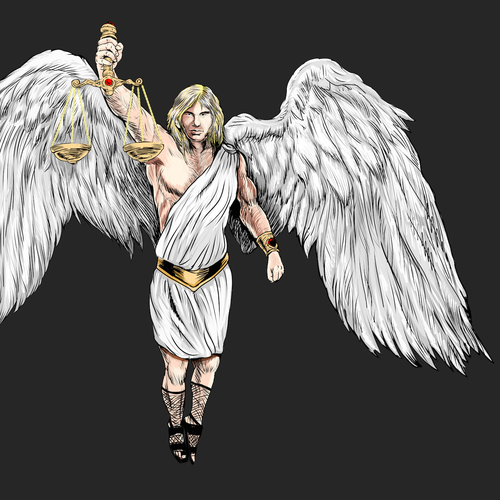 Marvel design with the title 'Angel chararacter illustration.'