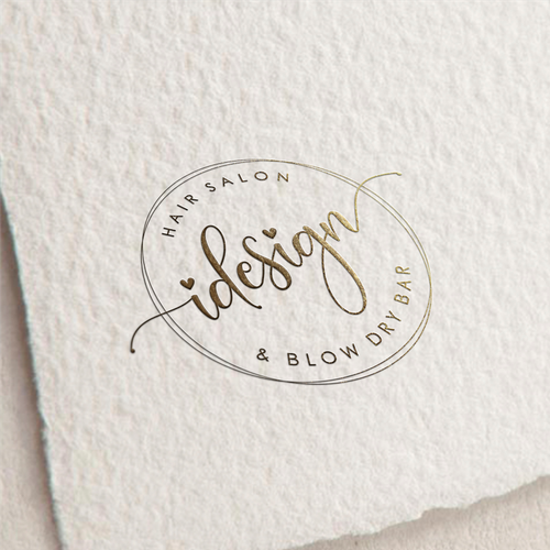 Salon logo with the title 'idesign'