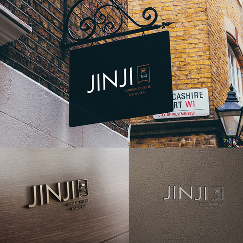 Upscale logo with the title 'Elegant and modern logo for Korean restaurant and bar'
