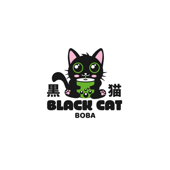 Black cat design with the title 'Black Cat'