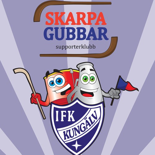 Sports illustration with the title 'Create cartoon characters for sports fan club'