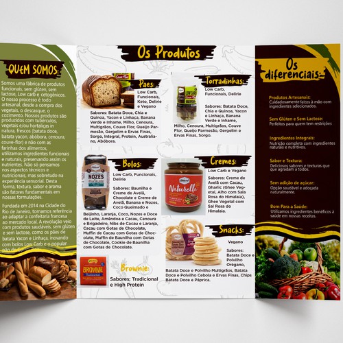 Snacks design with the title 'Folder Natural Fit'