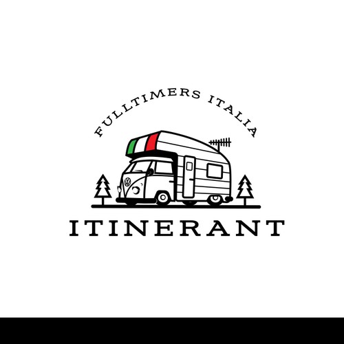 Camping design with the title 'camper logo'