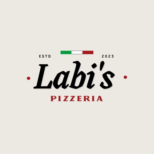 Vintage modern logo with the title 'Logo Labi's pizzeria'