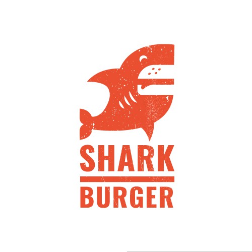 Quirky design with the title 'Shark Burger '