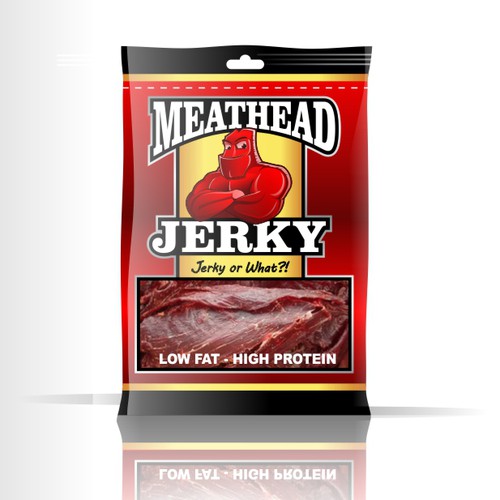 Character brand with the title 'New logo for a Jerky food product company'