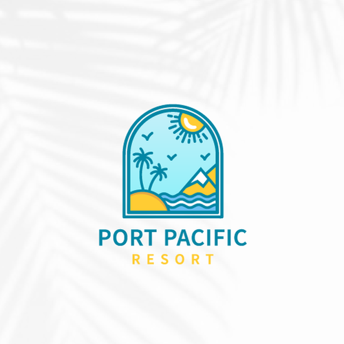 Island logo with the title 'Port Pacific Resort'