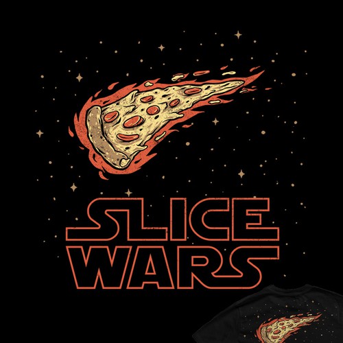 Pizza design with the title 'Slice Wars'