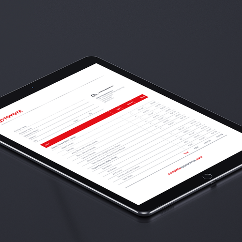 Interactive PDF design with the title 'PDF - Fillable Form/Invoice'